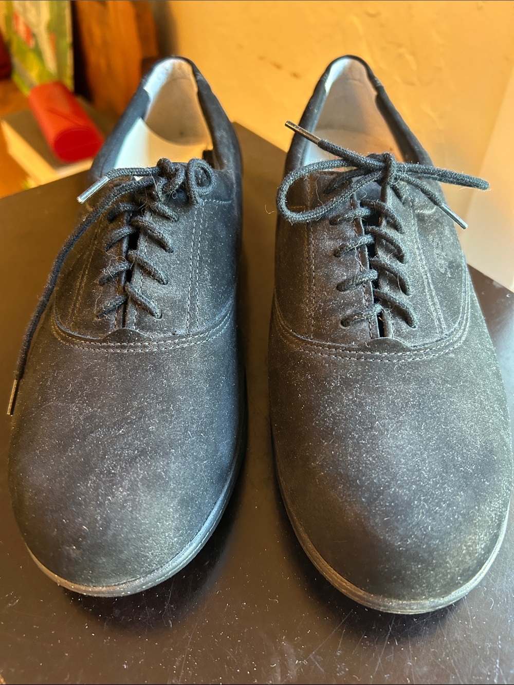 SAS Tripad Comfort black suede lace up shoes size 8.5
